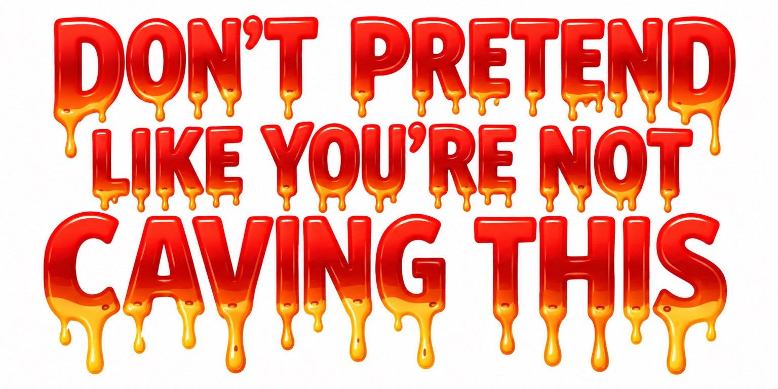 Don’t pretend like you’re not caving this